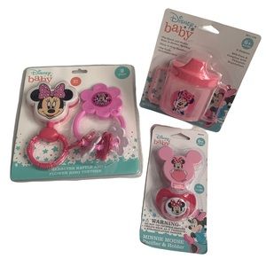 Disney Baby Minnie Mouse Gift Set- pink/white